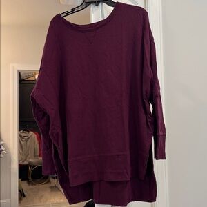 Terra & Sky Women's Sweatshirt - Burgundy